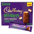 Cadbury Delights Hazelnut Caramel Chocolate Nougat Bar 5 Pack 110g