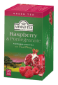 Ahmad of London- Green Tea with Raspberry & Pomegranate – 20 foil bags