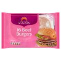 Shazans 16 Halal Beef Burgers 840g
