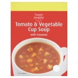 Happy Shopper Tomato & Vegetable Cup Soup with Croutons 4 x 24g