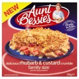 Aunt Bessie’s Delicious Rhubarb & Custard Crumble Family Size 500g