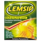Lemsip Cold & Flu Lemon 5 Sachets