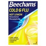 Beechams Cold & Flu Hot Lemon 5 Sachets