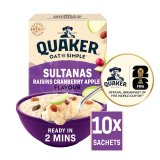 Quaker Oat So Simple Sultana & Raisin Porridge Sachets 10x38.5g