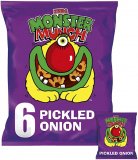Mega Monster Munch Pickled Onion Flavoured Baked Corn Snack 6X 22g