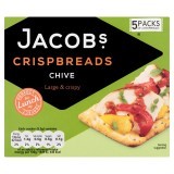 Jacob's Crispbreads Chive 5 Packs of 4 Crispbreads 190g