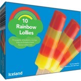Iceland 10 Rainbow Lollies 400ml