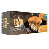 Iceland 4 Short Crust Pastry Creamy Chicken Pies Topped with Puff Pastry 568g