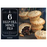 Iceland 6 Deep Fill Mince Pies 390g (fresh frozen)