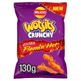 Walkers Wotsits Crunchy Extra Flamin' Hot Crisps 130g