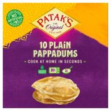 Pataks Plain Pappadum x 10 /100g