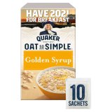 Quaker Oats  So Simple golden syrup flavour 10 X 36g