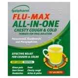 Galpharm Flu-Max All-In-One Chesty Cough & Cold Powder for Oral Solution 5 Sachets