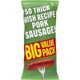 Iceland 50 (approx.) Thick Irish Recipe Pork Sausages 2.5kg