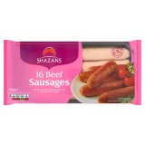 Shazans 16 Halal Beef Sausages 840g