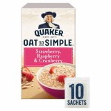 Quaker Oat So Simple Strawberry Raspberry Porridge 10 X 33.9G