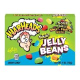 Warheads Sour Jelly Beans Assorted Flavours, 113 g