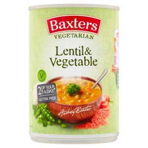 Baxters Vegetarian Lentil & Vegetable soup.