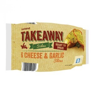 Iceland Takeaway 6 Cheese & Garlic Slices 200g