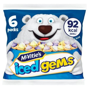 McVitie's Iced Gems x6 Biscuit packs 150g