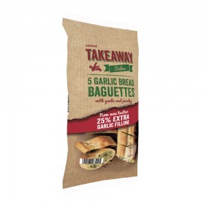 Iceland Takeaway Sides 5 Garlic Bread Baguettes with Garlic and Parsley 845g