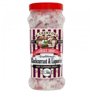 R. Crawford Traditional Blackcurrant & Liquorice Fruit Flavoured Sweets 1.5kg