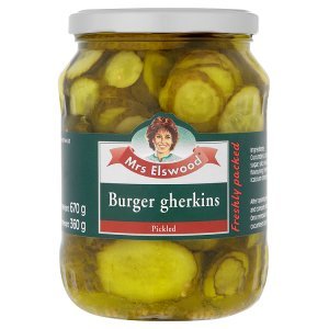 Mrs Elswood Burger Gherkins Pickled 670g