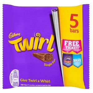 Cadbury Twirl Chocolate Bar 5 Pack 107.5g