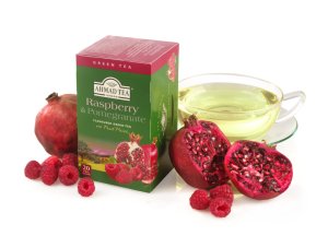 Ahmad of London- Green Tea with Raspberry & Pomegranate – 20 foil bags