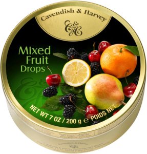 C&H Travel Tins Mixed Fruit Drops 200g