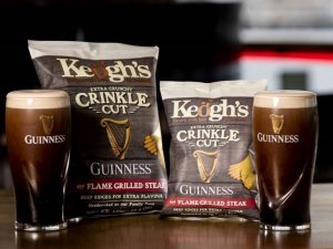 Keoghs Guinness and Flame Grilled Steak flavoured crisps 50g