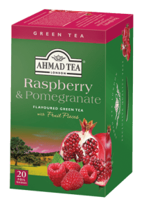 Ahmad of London- Green Tea with Raspberry & Pomegranate – 20 foil bags